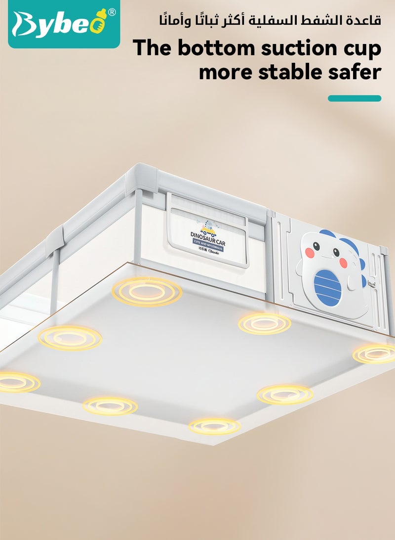 Bybeo Baby Playpen Fence with Door, Portable Baby Playards for Toddlers, Safety Infant Activity Center, Sturdy Play Area with Drawing Board, Basketball Ball and Hoop, 60 Ocean Balls, 2 Pull Rings, 180x200cm - Image 5